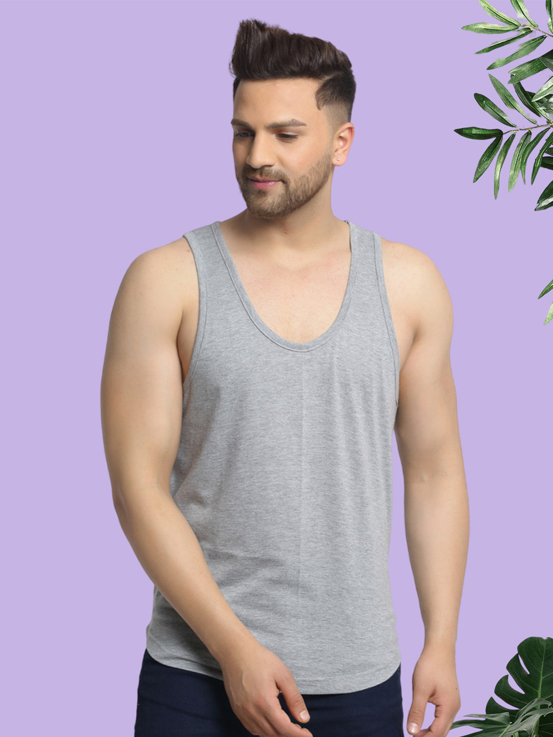 Friskers Men Scoop Neck Gym Innerwear Vests