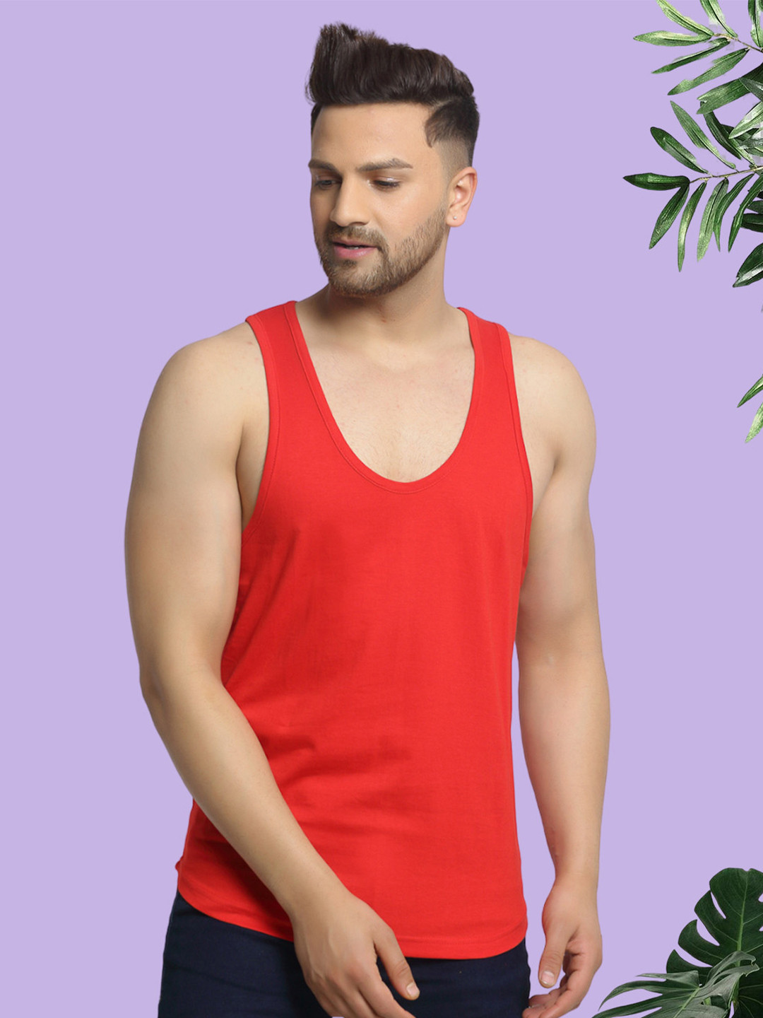 Friskers Men Round Neck Innerwear Vests 230924C-03
