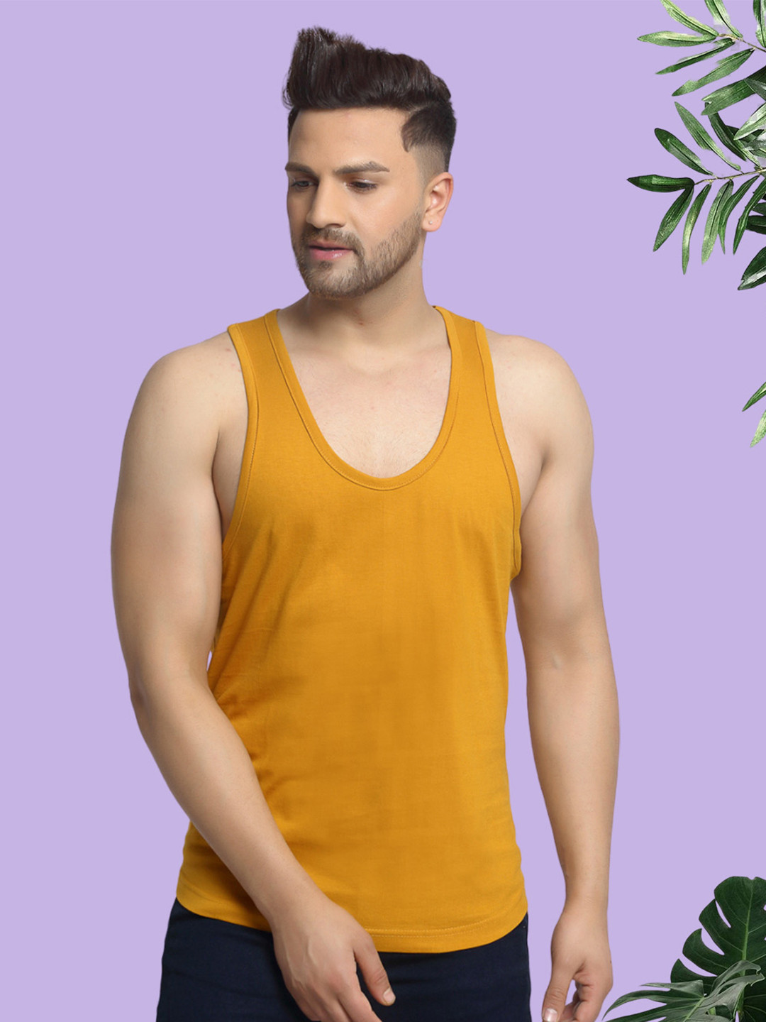 Friskers Round Neck Cotton Gym Vest