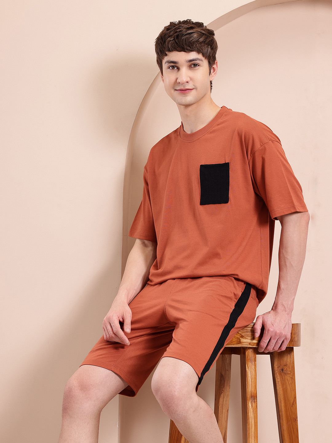Mast & Harbour Contrast Pocket Drop-Shoulder Co-Ords
