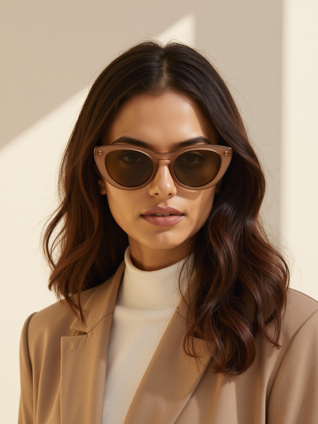 John Jacobs Women Cateye Sunglasses With Polarised and UV Protected Lens 220530