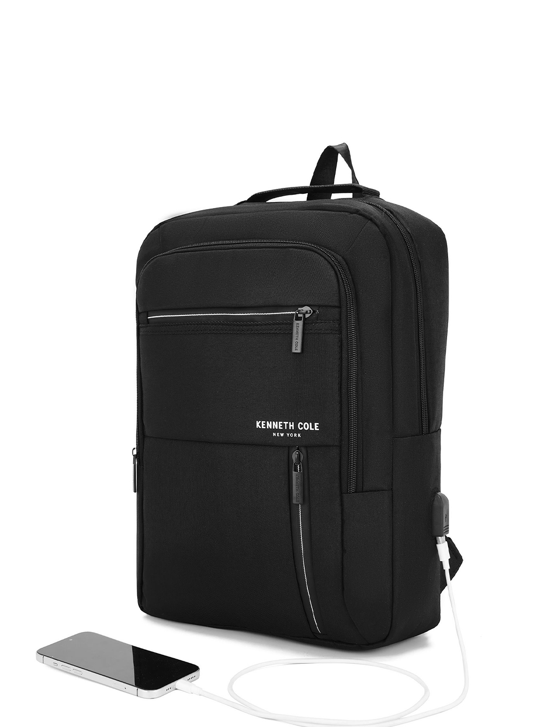 Buy Kenneth Cole Unisex Solid USB Charging Port Up to 17 Inch Backpack Backpacks for Unisex 31150815 Myntra