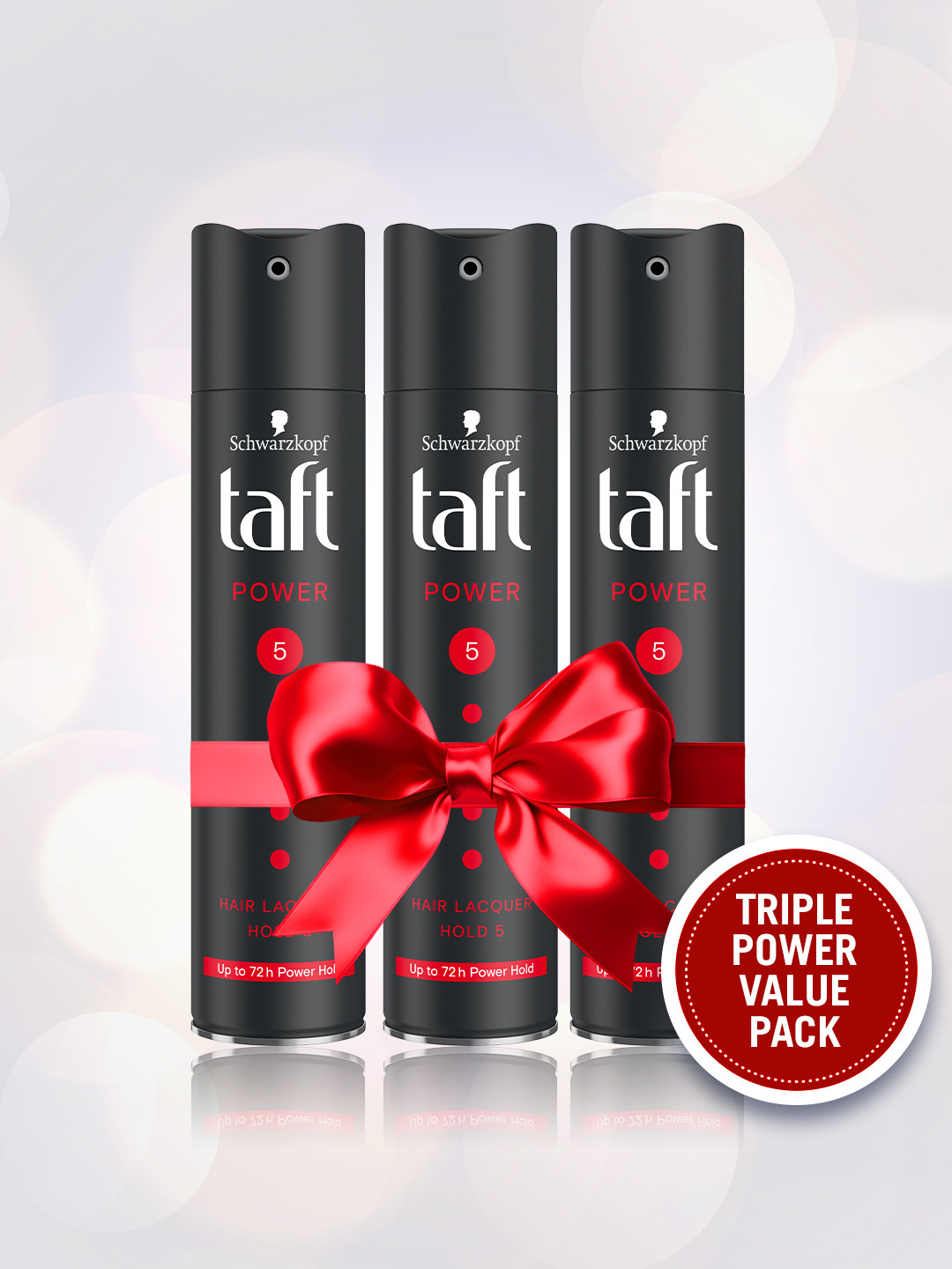 Schwarzkopf Set of 3 Taft Power Hair Lacquer Mega Strong Hold 5 - 250 ml each