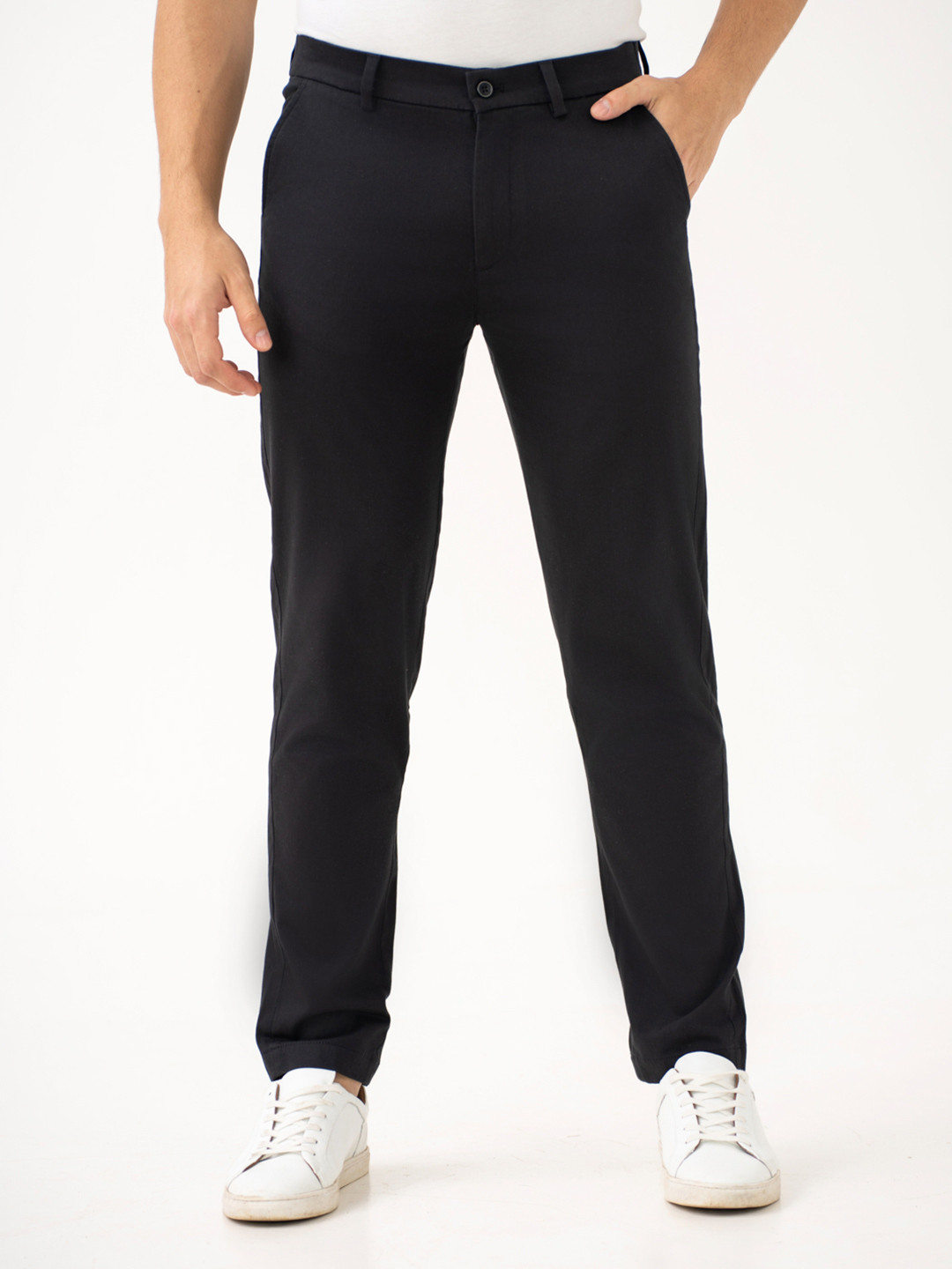 The Pant Project Black Shadow Slim-Fit Stretchable Chinos