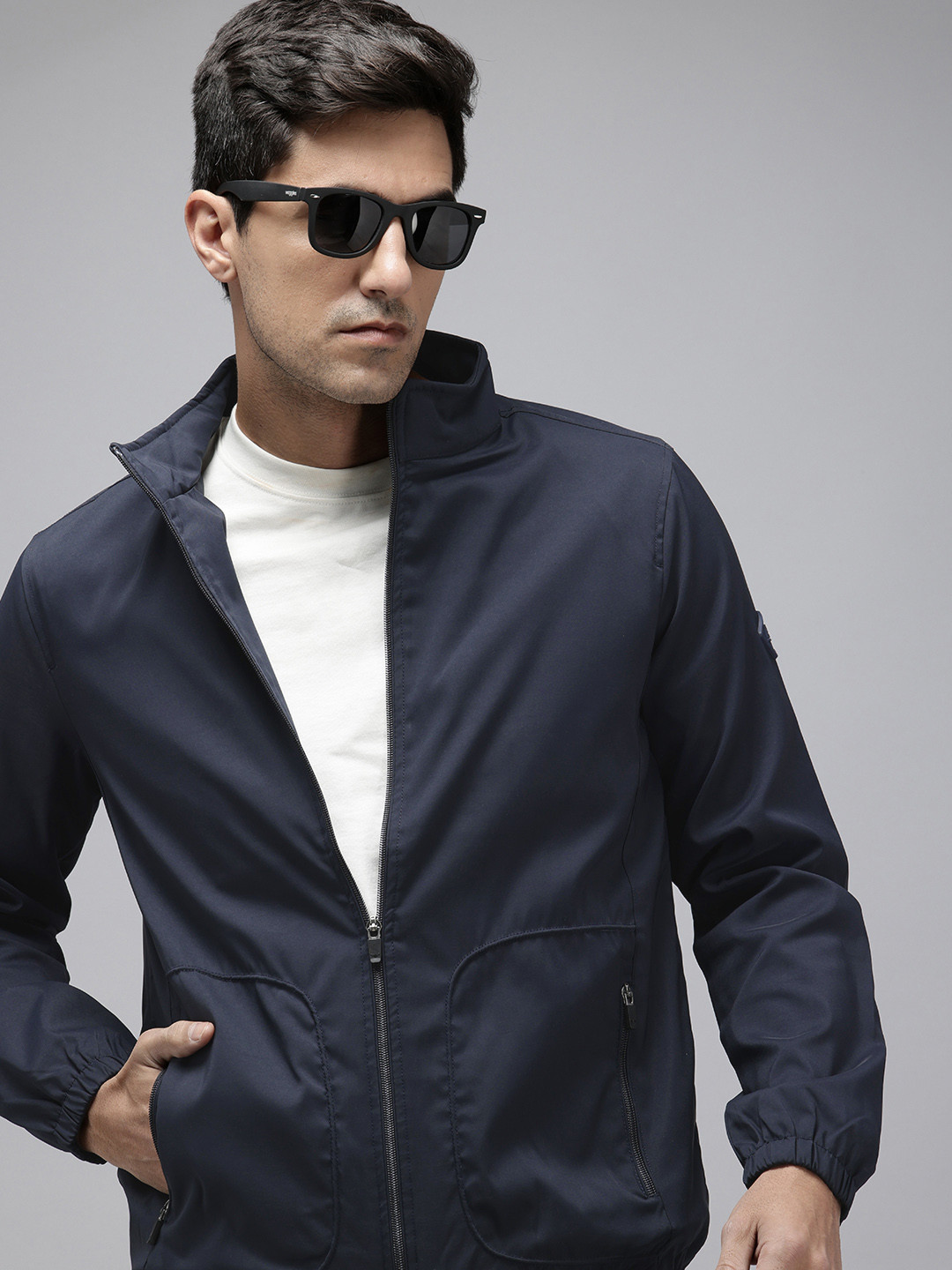 Park Avenue Mock Collar Slim Fit Tailored Jacket