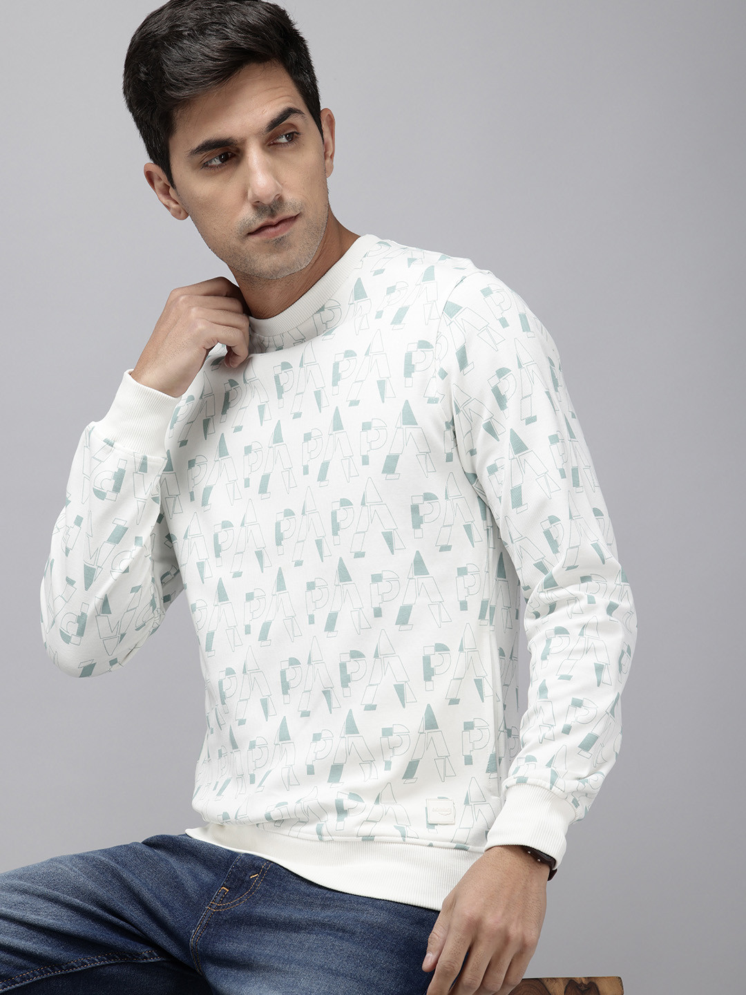 Park Avenue Brand Logo Printed Sweatshirts