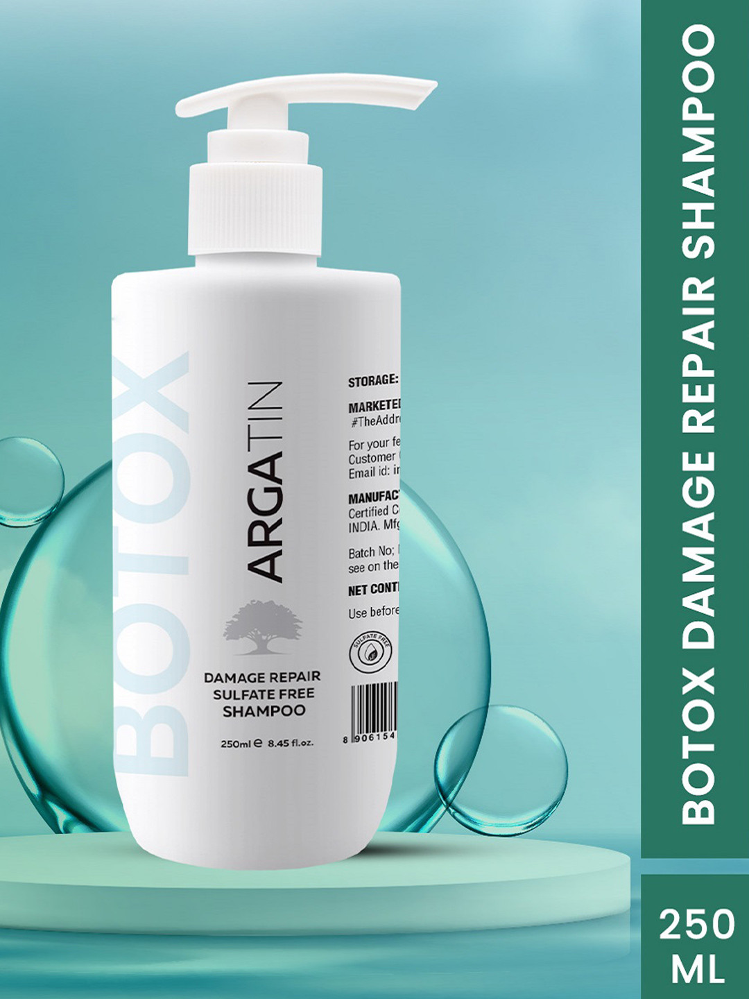 ARGATIN Botox Damage Repair Sulfate Free Frizz Control Shampoo - 250 ml