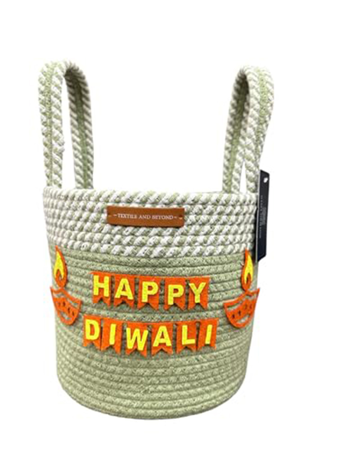 Textile and Beyond Green Easy to Clean Cotton Fruit and Vegetable Basket