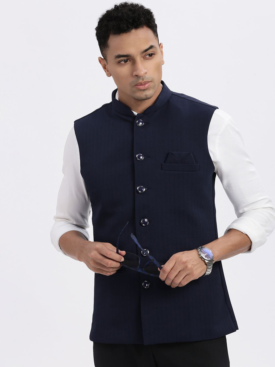 SHOWOFFFF Men Woven Nehru Jackets