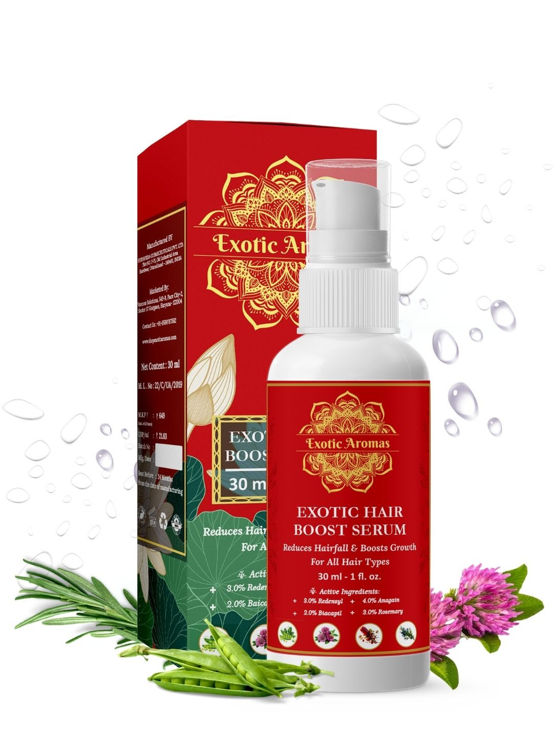 EXOTIC AROMAS Exotic Hair Boost Serum- 30ml