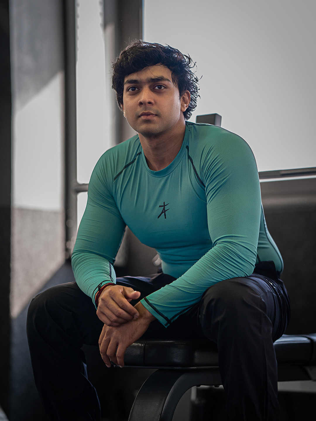 Athflex Mens Full Sleeve Textured Compression T-Shirt