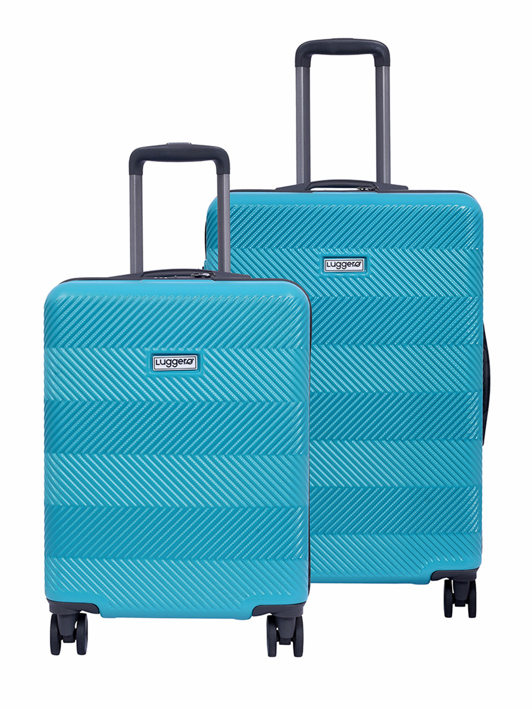 Luggero ASTRO Unisex Set Of 2 Textured Hard-Sided 360-Degree Rotation Trolley Bags