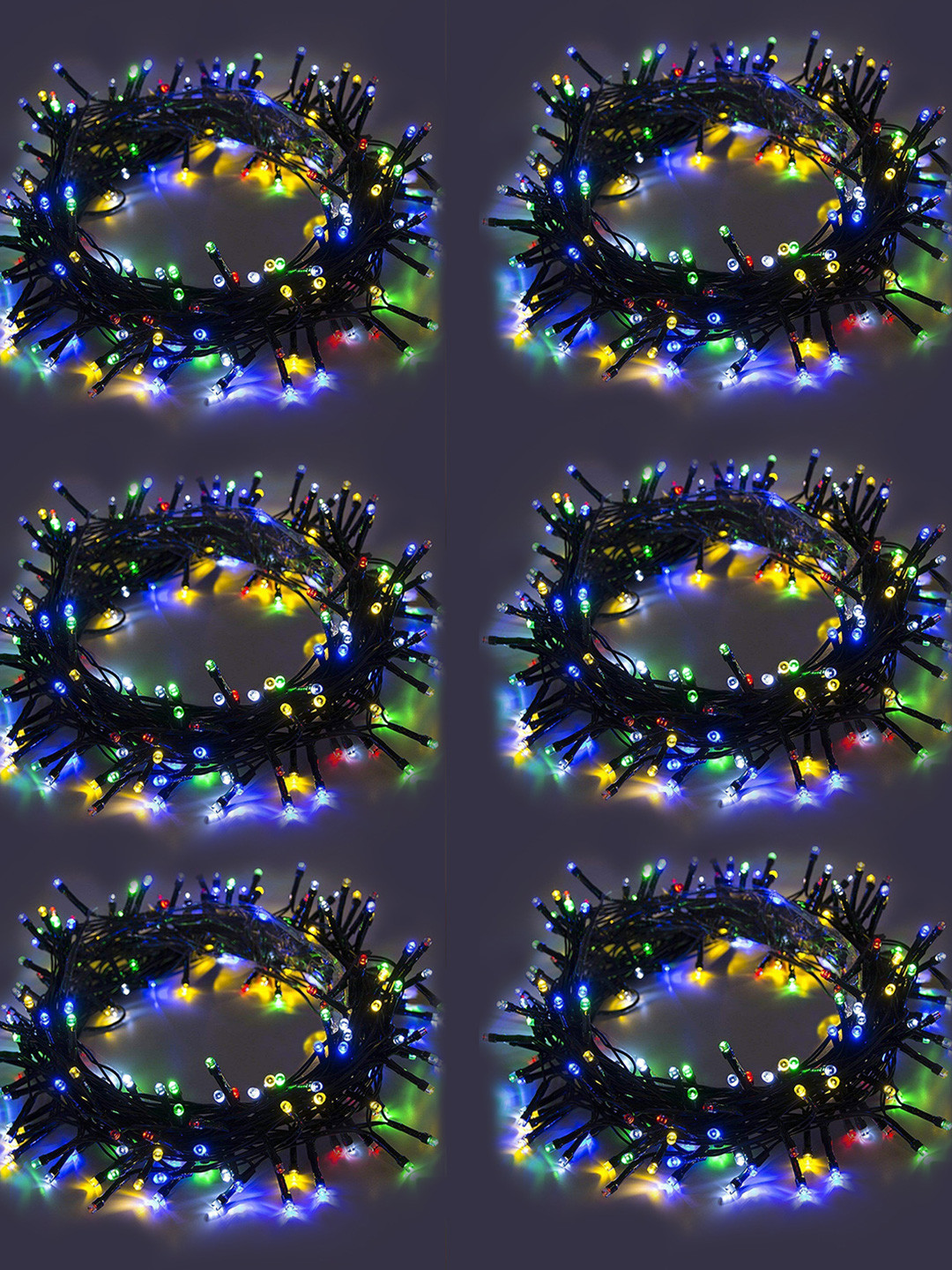 Kuber Industries Yellow & Blue 6 Pieces String Rice Lights