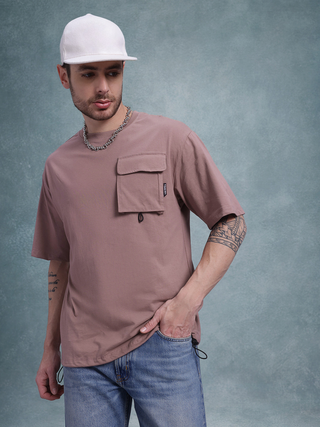 The Roadster Life Co. Toggle Hem Pure Cotton Relaxed T-shirt
