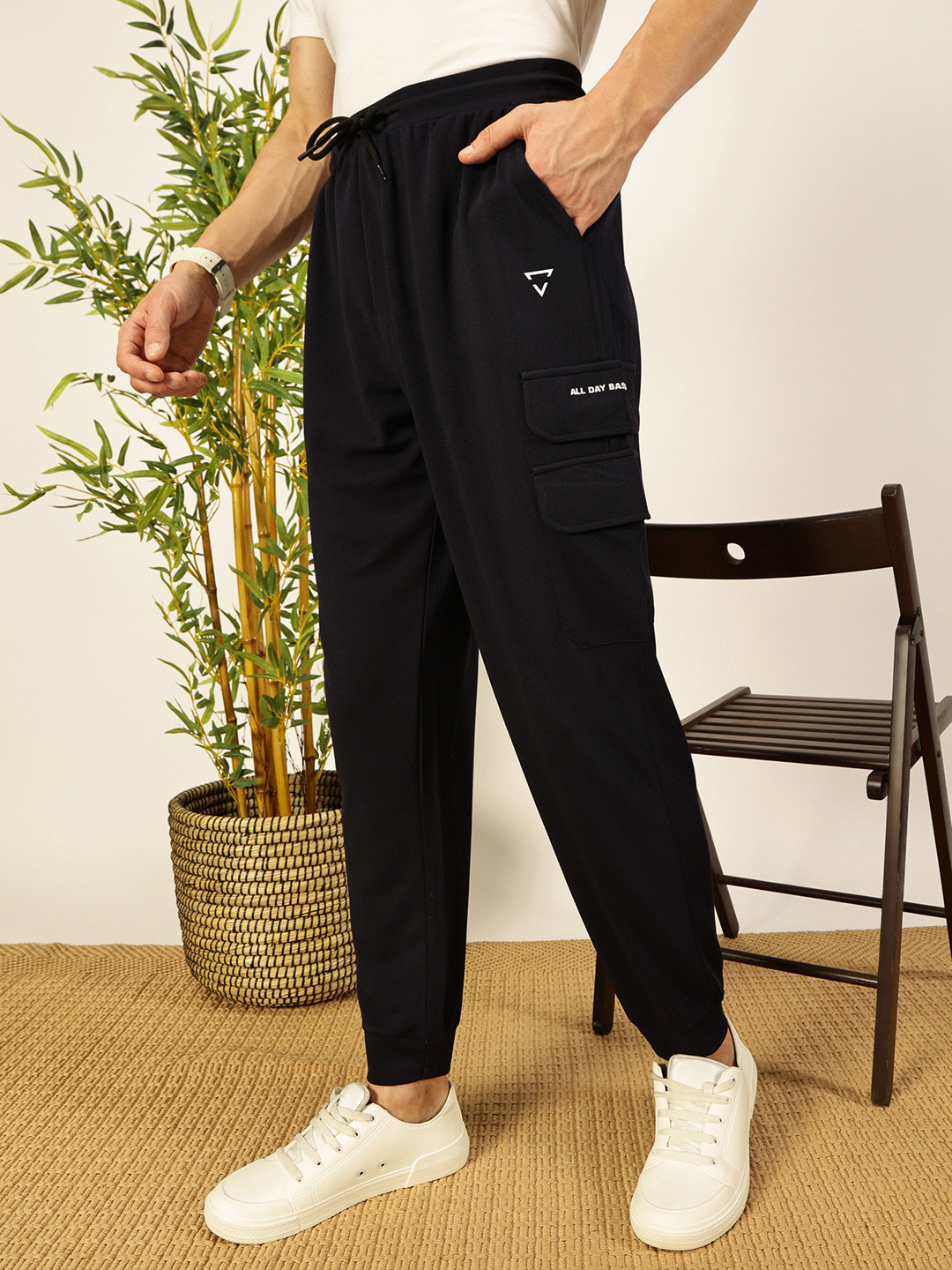 Thomas Scott Men Mid Rise Relaxed Fit Track Pants Joggers