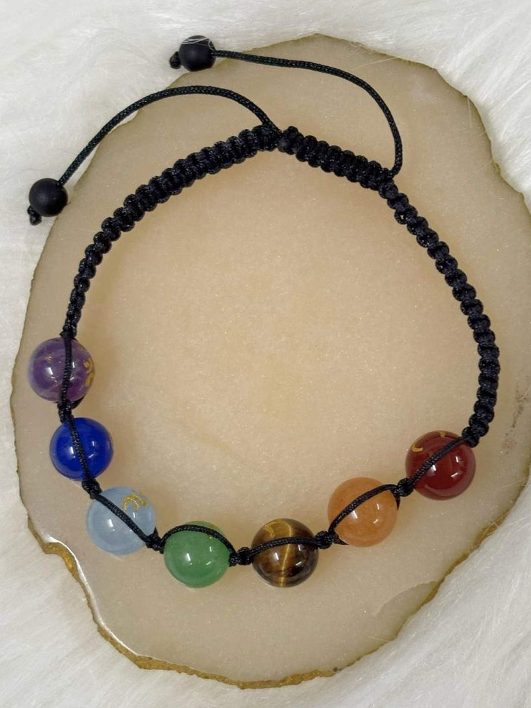 BDIVA G18k Gold Plated  Brass Beaded Wraparound Bracelet