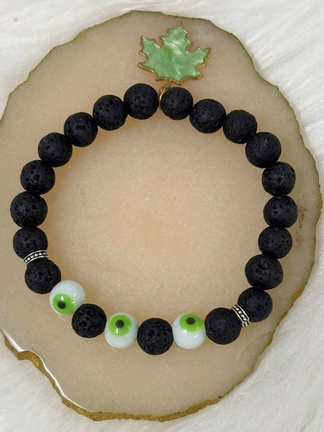 BDIVA 18k Gold Plated Leaf of Serenity Brass Bracelet