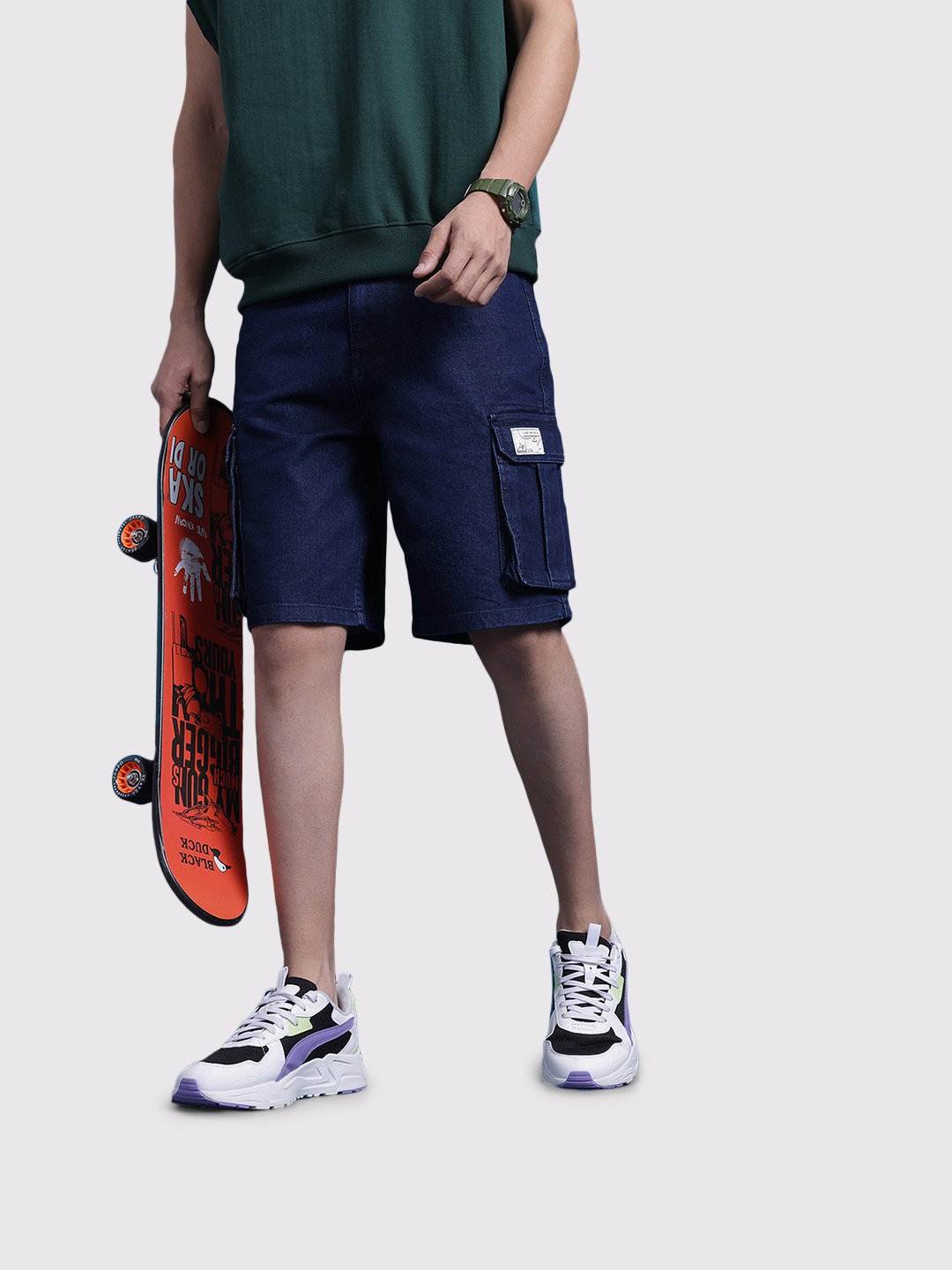 The Roadster Life Co. Men Relaxed Cargo Style Jorts