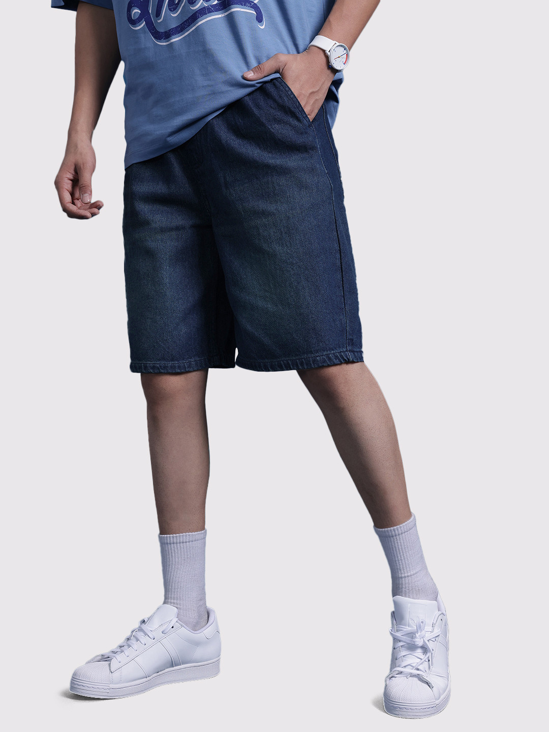 The Roadster Life Co. Men Relaxed Denim Shorts