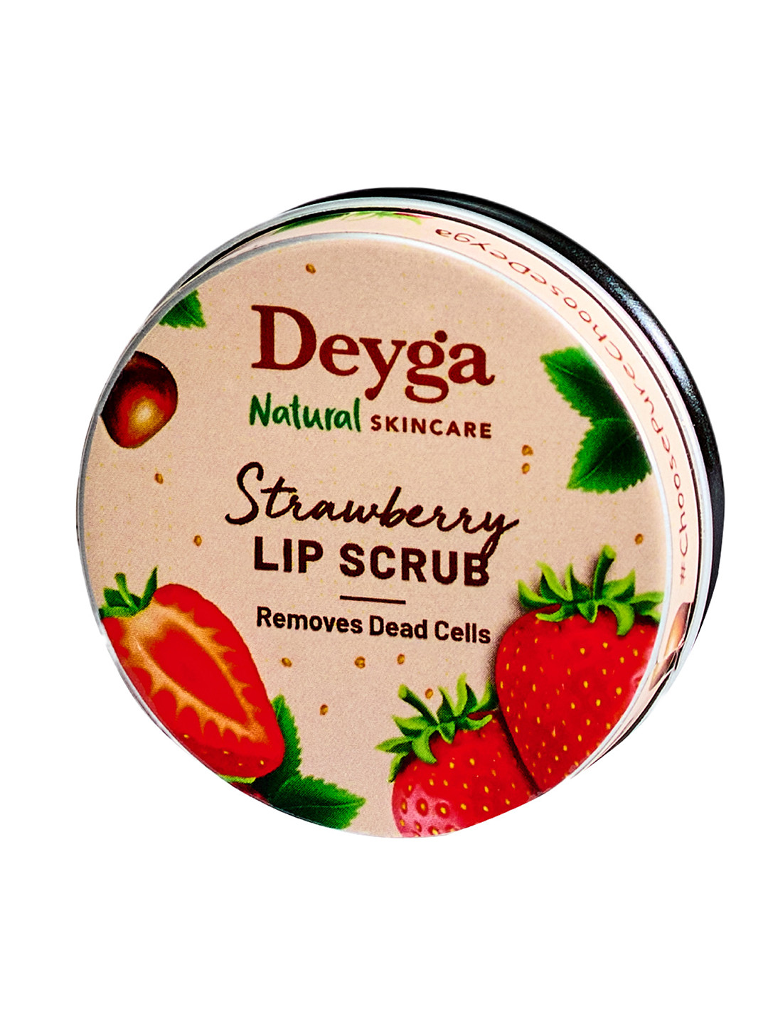 Deyga Organics Strawberry Lip Scrub for Removal Of Dead Skin - 10 g