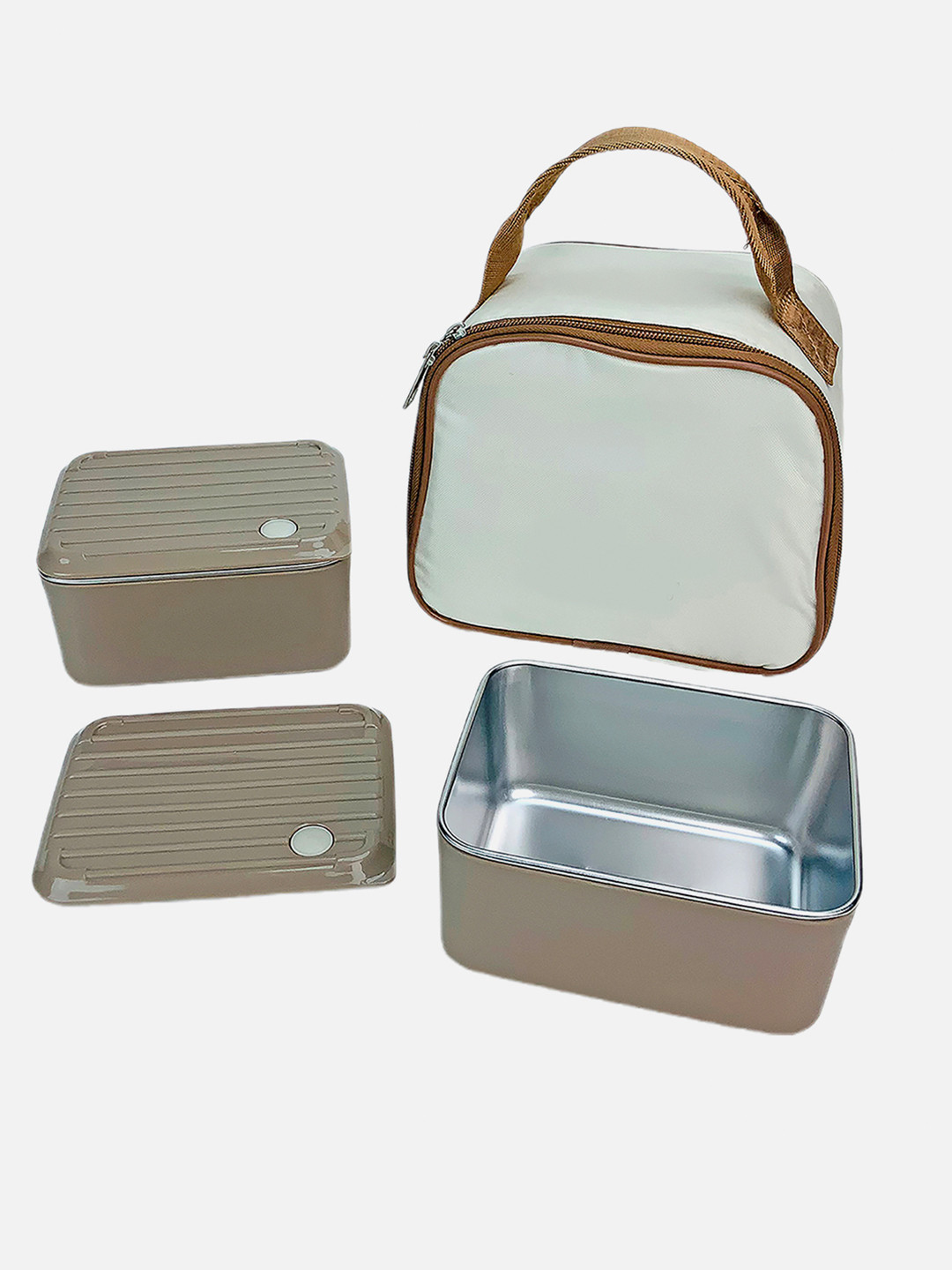 Little Surprise Box LLP Bento Plastic Easy to Clean 3PCs Lunch Box With Spoon and Fork