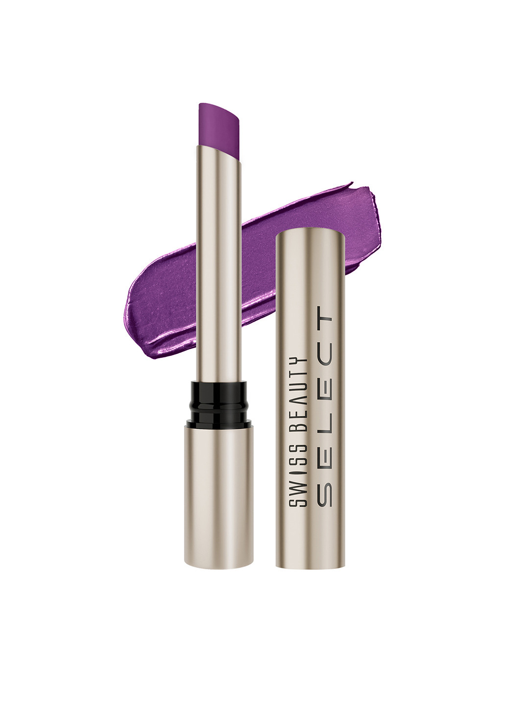 SWISS BEAUTY Select High On Shine Creamy Lipstick with Vitamin E - Admirer Plum