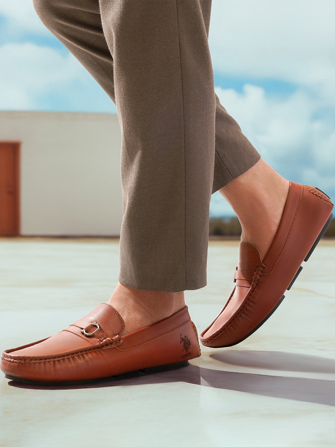 U.S. Polo Assn. Men PU Upper with metal trim Loafers