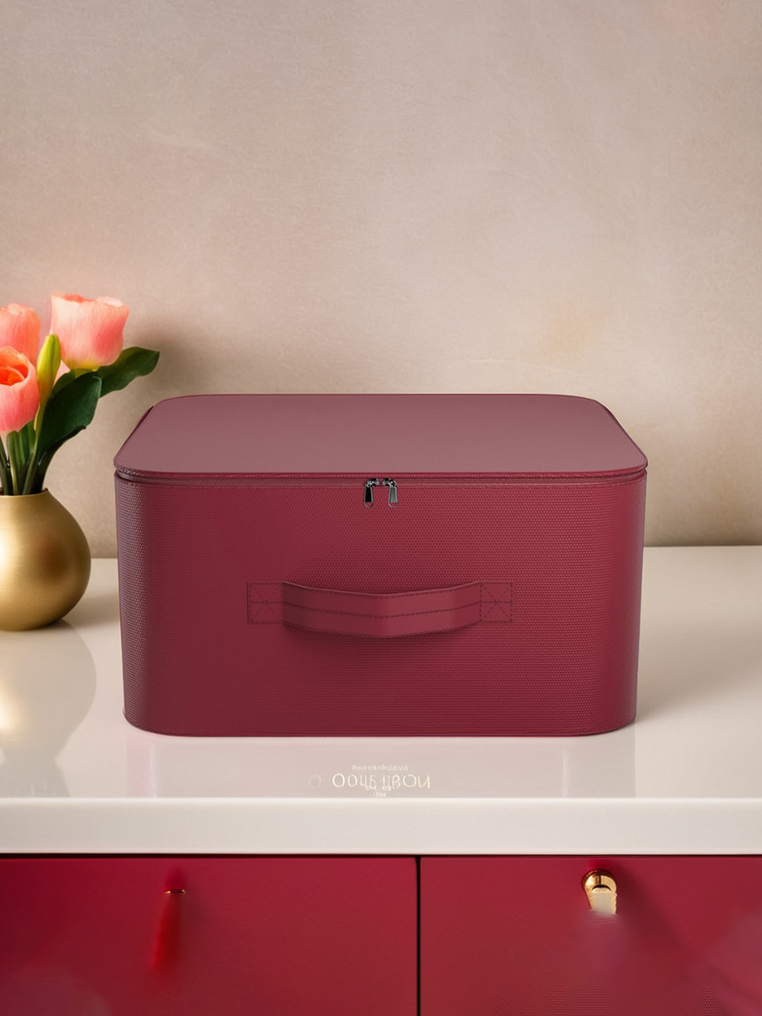 Kuber Industries Maroon Waterproof Cloth Storage Bag Organisers