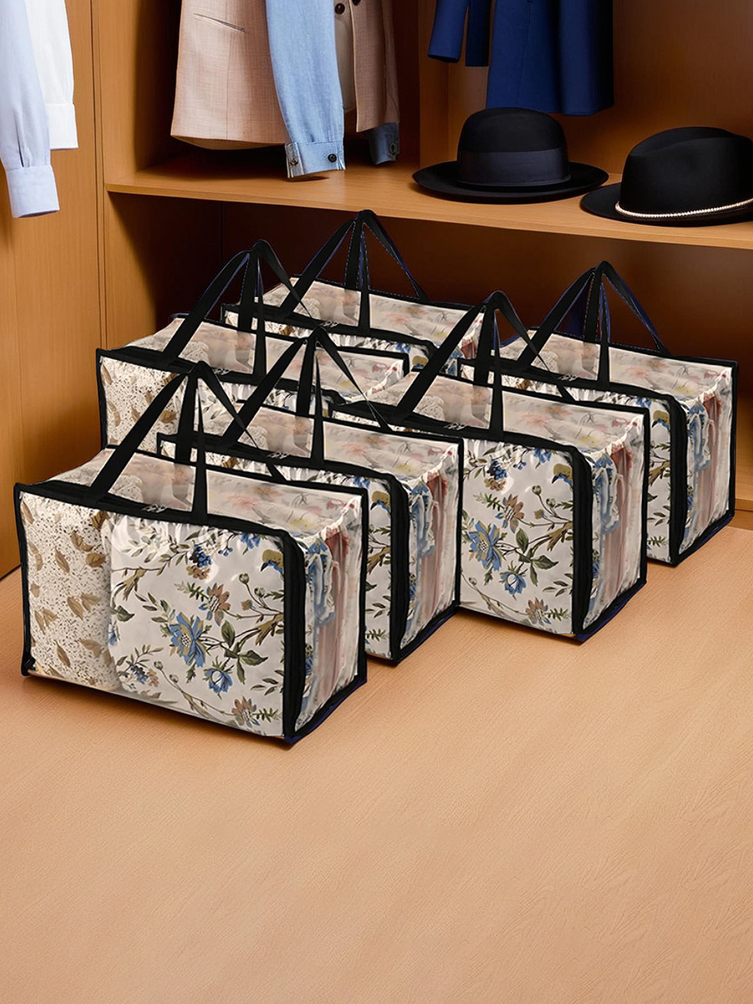 Kuber Industries 6 Pcs Waterproof Storage Bag Organisers for Toys, Blankets, Bedsheets