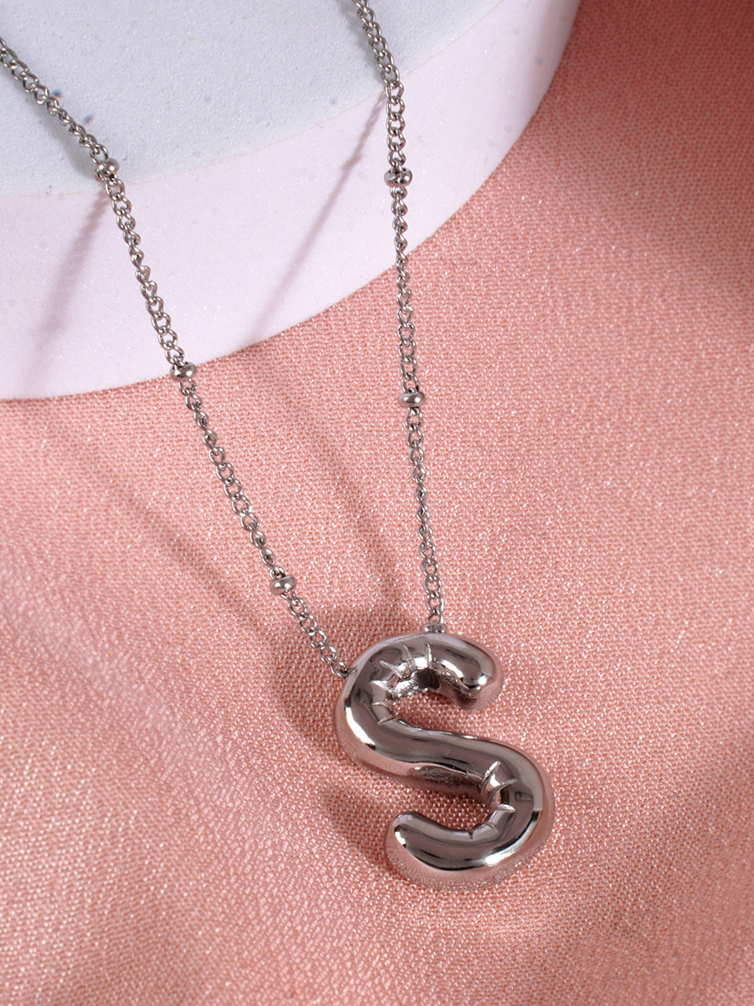 AQUASTREET Silver Plated Stainless Steel Waterproof Anti Tarnish Balloon S Pendant & Chain