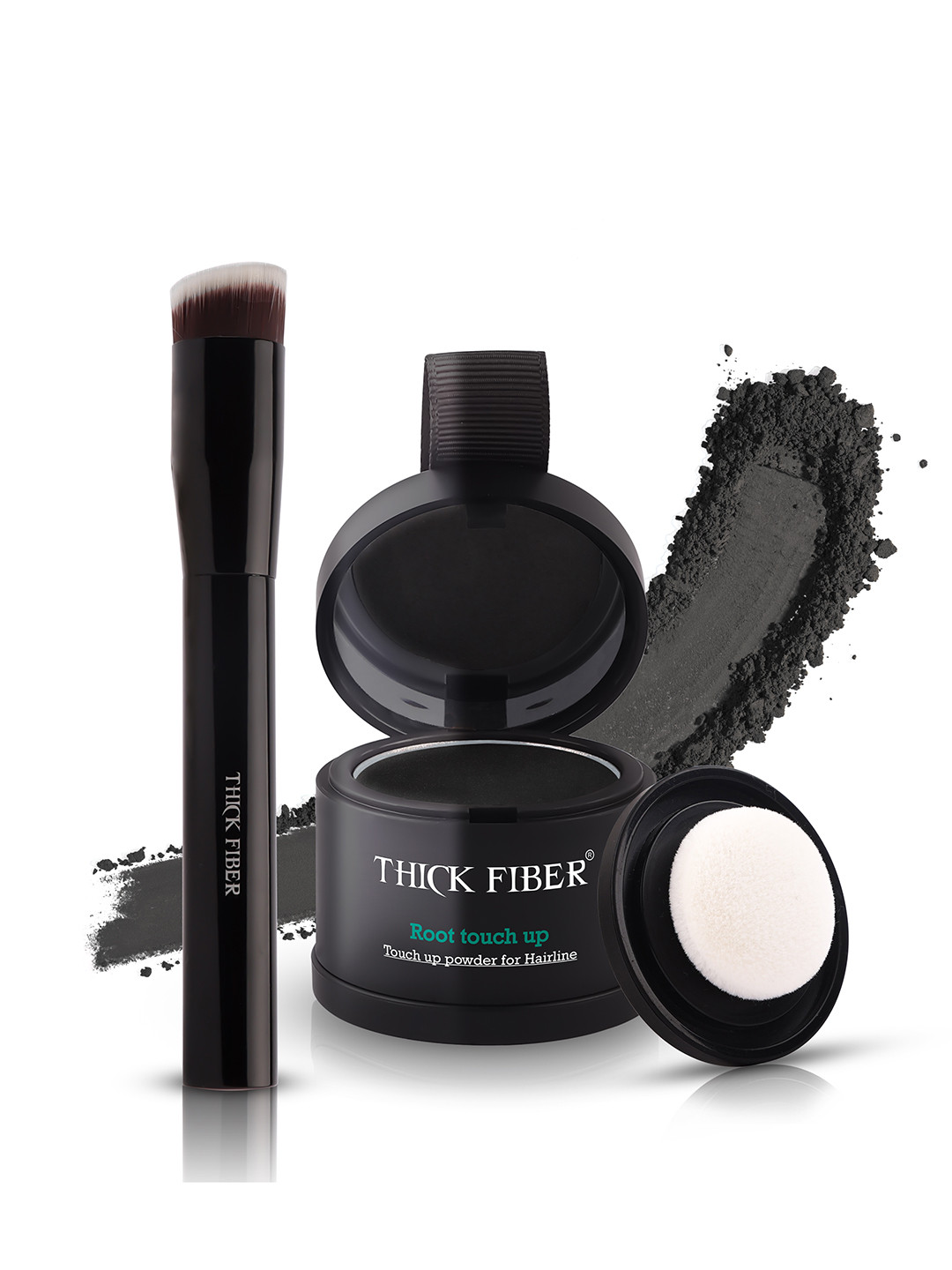 Thick Fiber Sweat Resistant Root Touch Up Powder 4g - Black