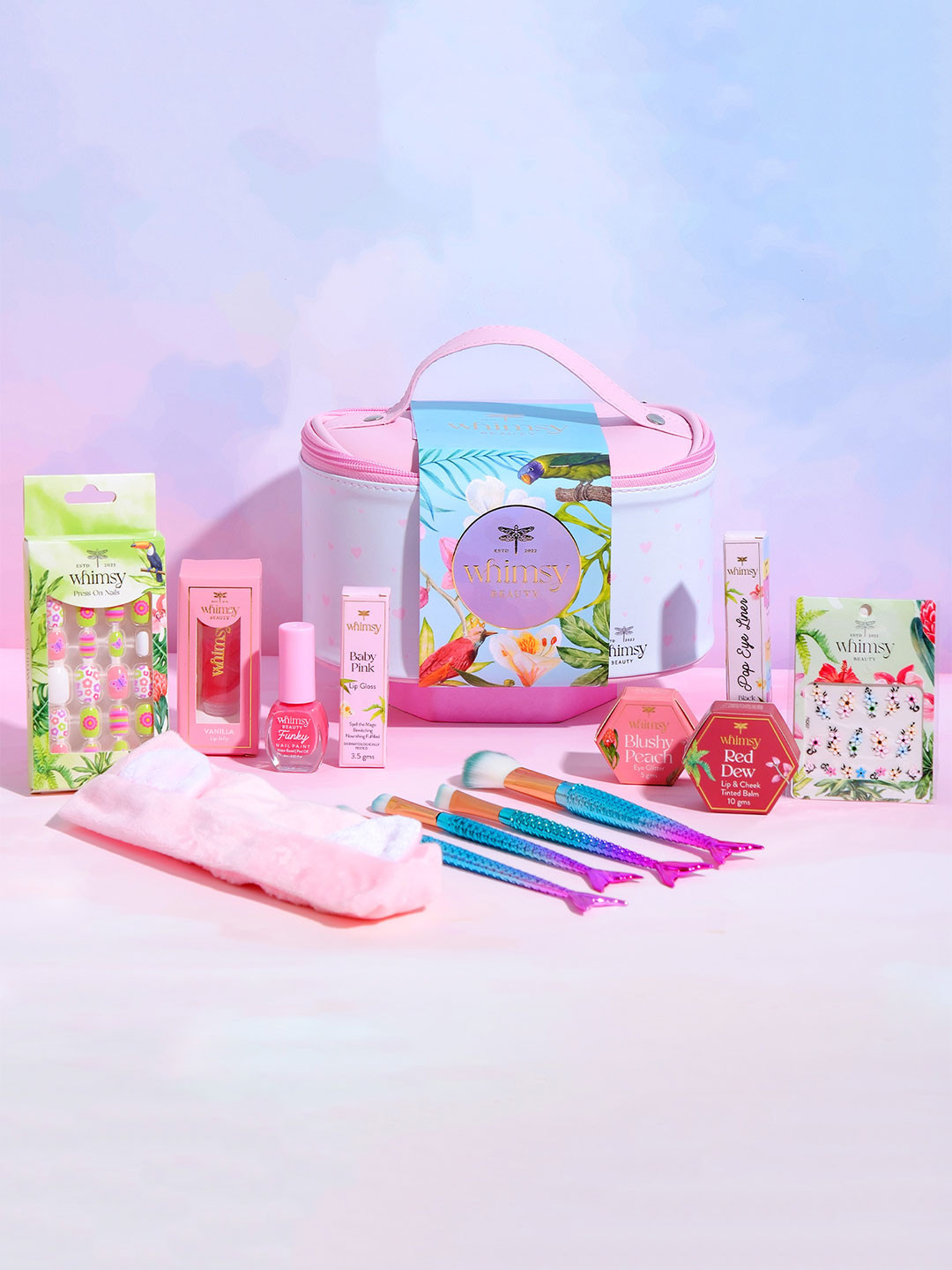 Whimsy Beauty Girls 13Pcs Unicorn Travel Beauty Vanity Kit