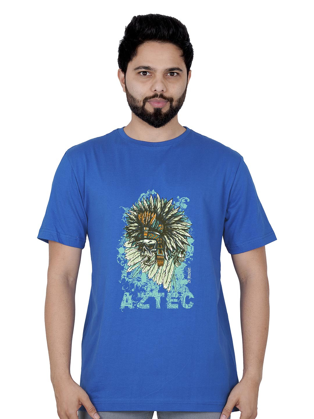 LA MILANO Men Tropical Pure Cotton Slim Fit T-shirt