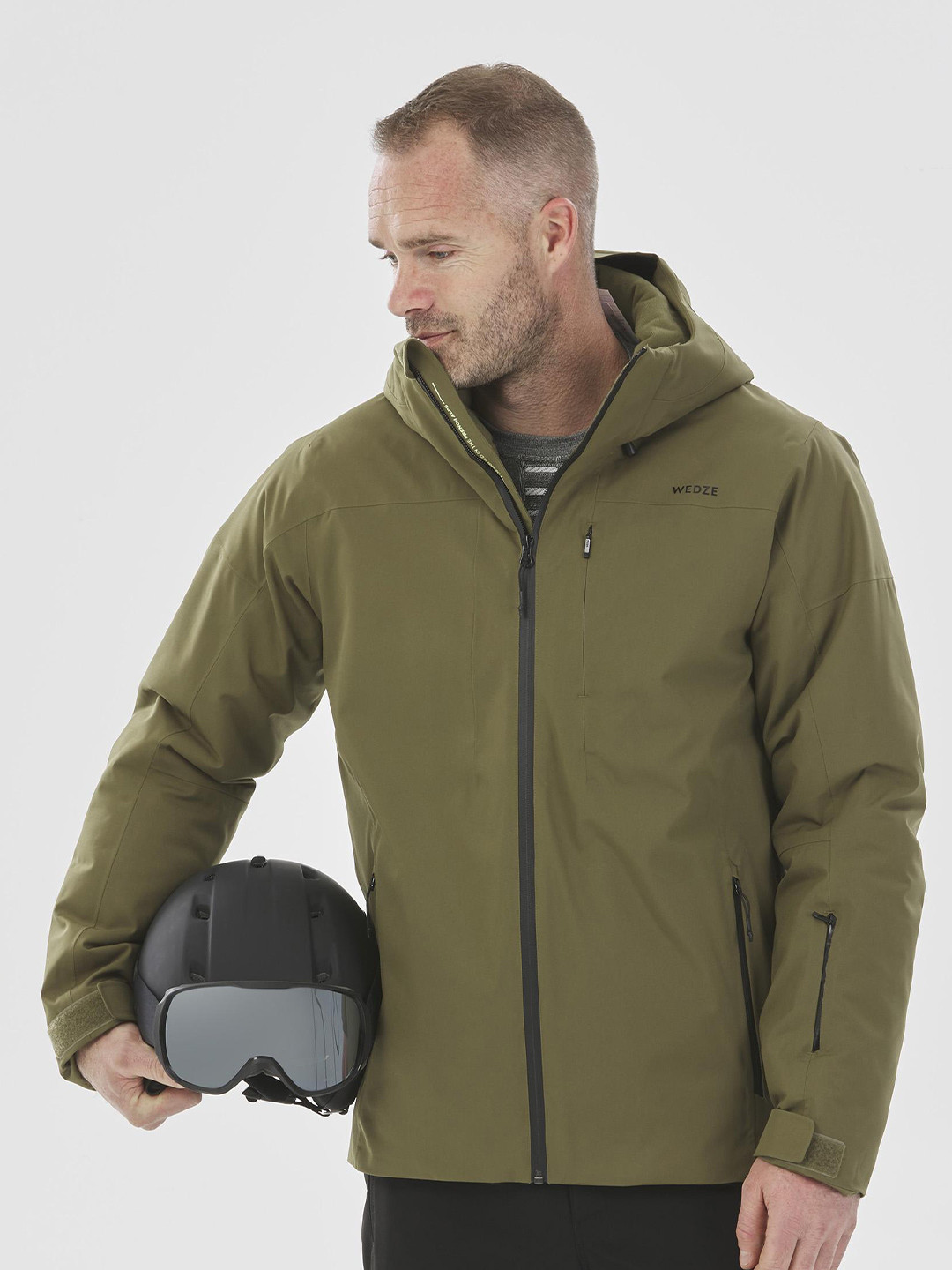 Decathlon WEDZE Men Hooded Water Resistant Outdoor Skiing Padded Jacket