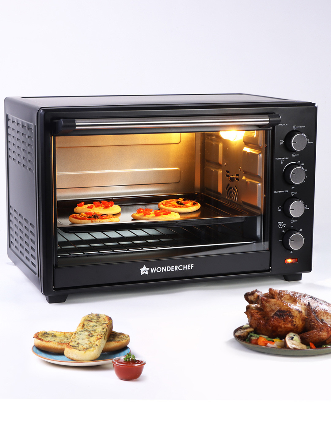 Wonderchef Black & Grey Stainless Steel Oven Toaster Grill- 48L