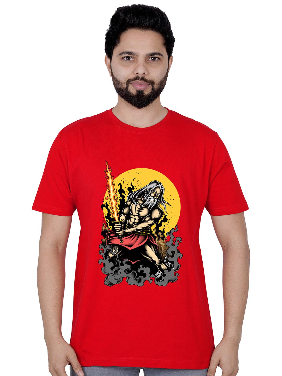 LA MILANO Men Pure Cotton Slim Fit T-shirt