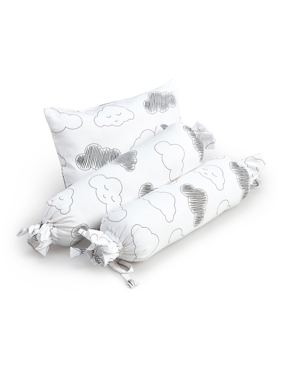The White Cradle Infant Printed Bolster + Pillow Set