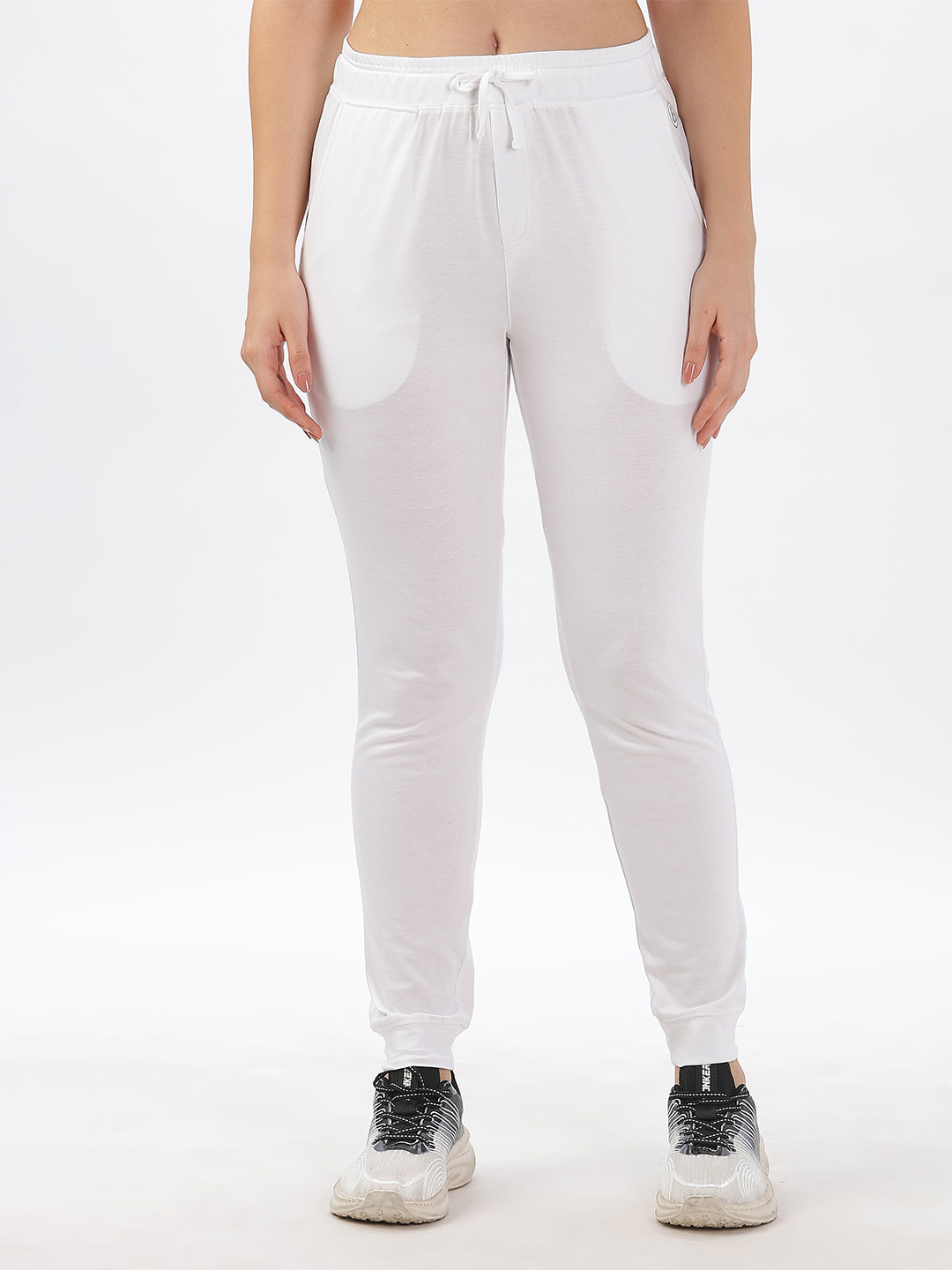 DOMIN8 Women Organic Cotton Joggers Pants With Side Pocket And Drawstring