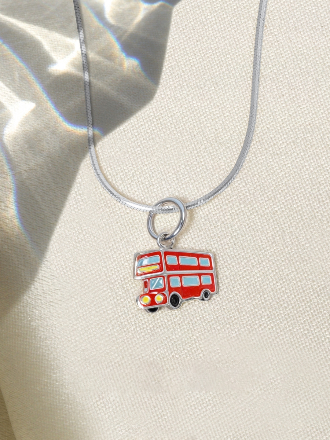 HighSpark Girls London Bus-Shaped Pendant With Chain