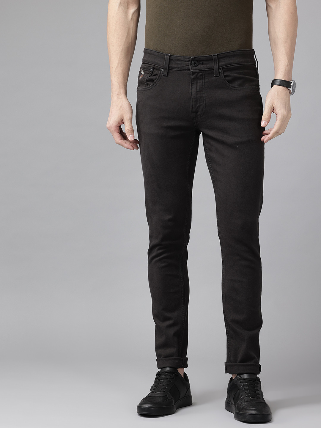 U.S. Polo Assn. Denim Co. Men Brandon Mid-Rise Slim Tapered Fit Jeans