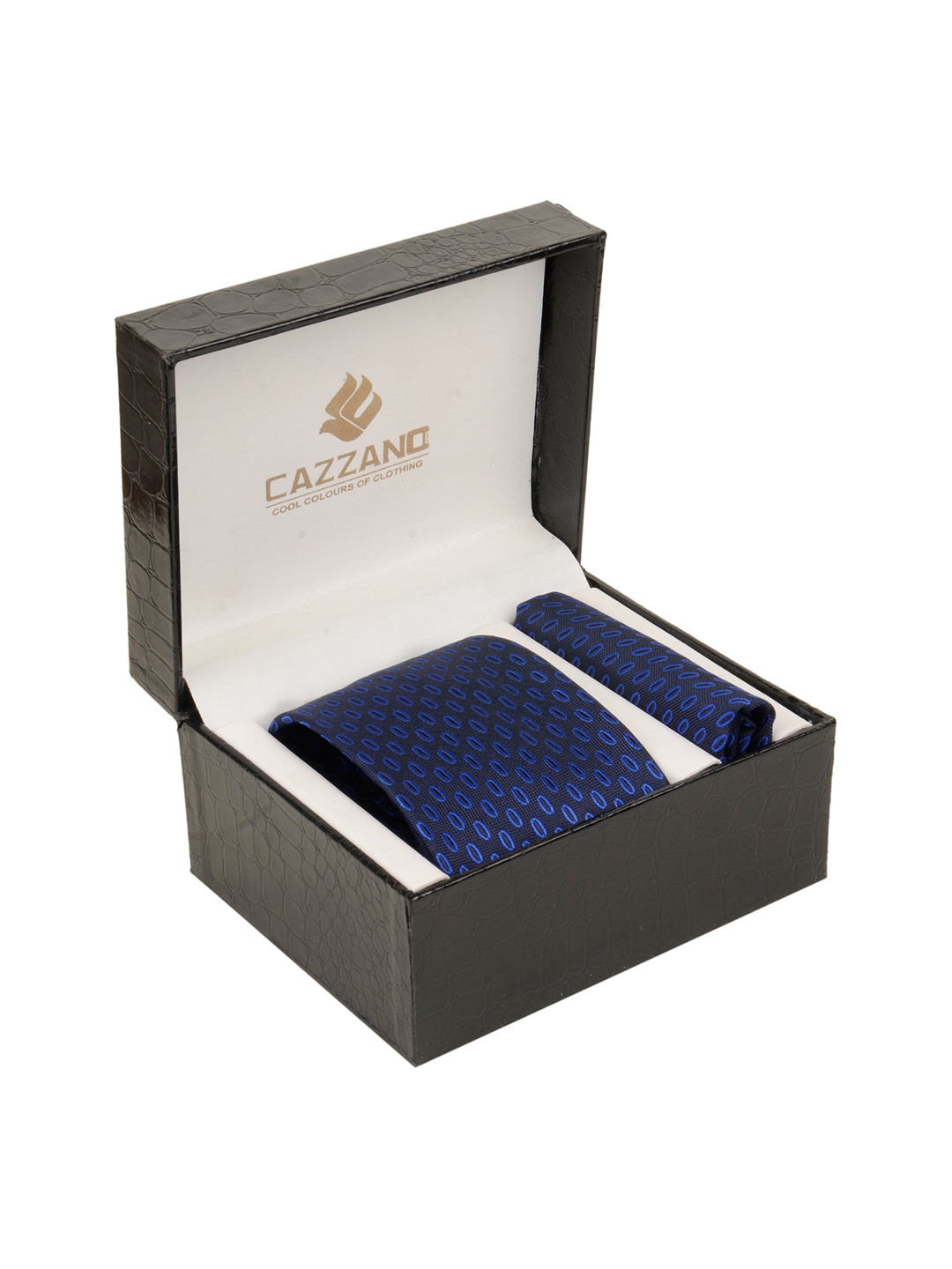 Cazzano Men Neck Tie Accessory Gift and Pocket Square with Combo Gift Set