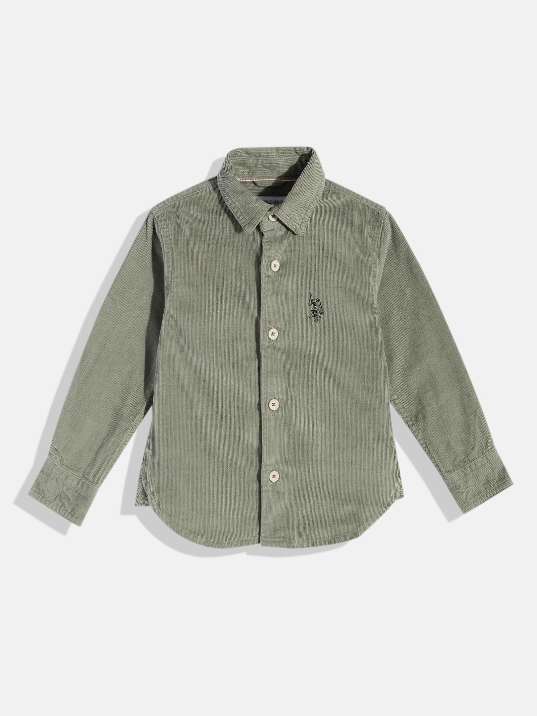 U.S. Polo Assn. Kids Boys Self Designed Pure Cotton Casual Shirt