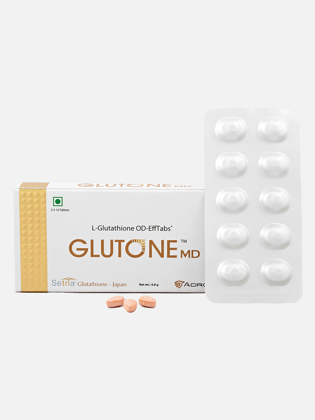 GLUTONE MD Orange Flavoured Glutathione Mouth-Dissolving Tablets - 30 Tablets