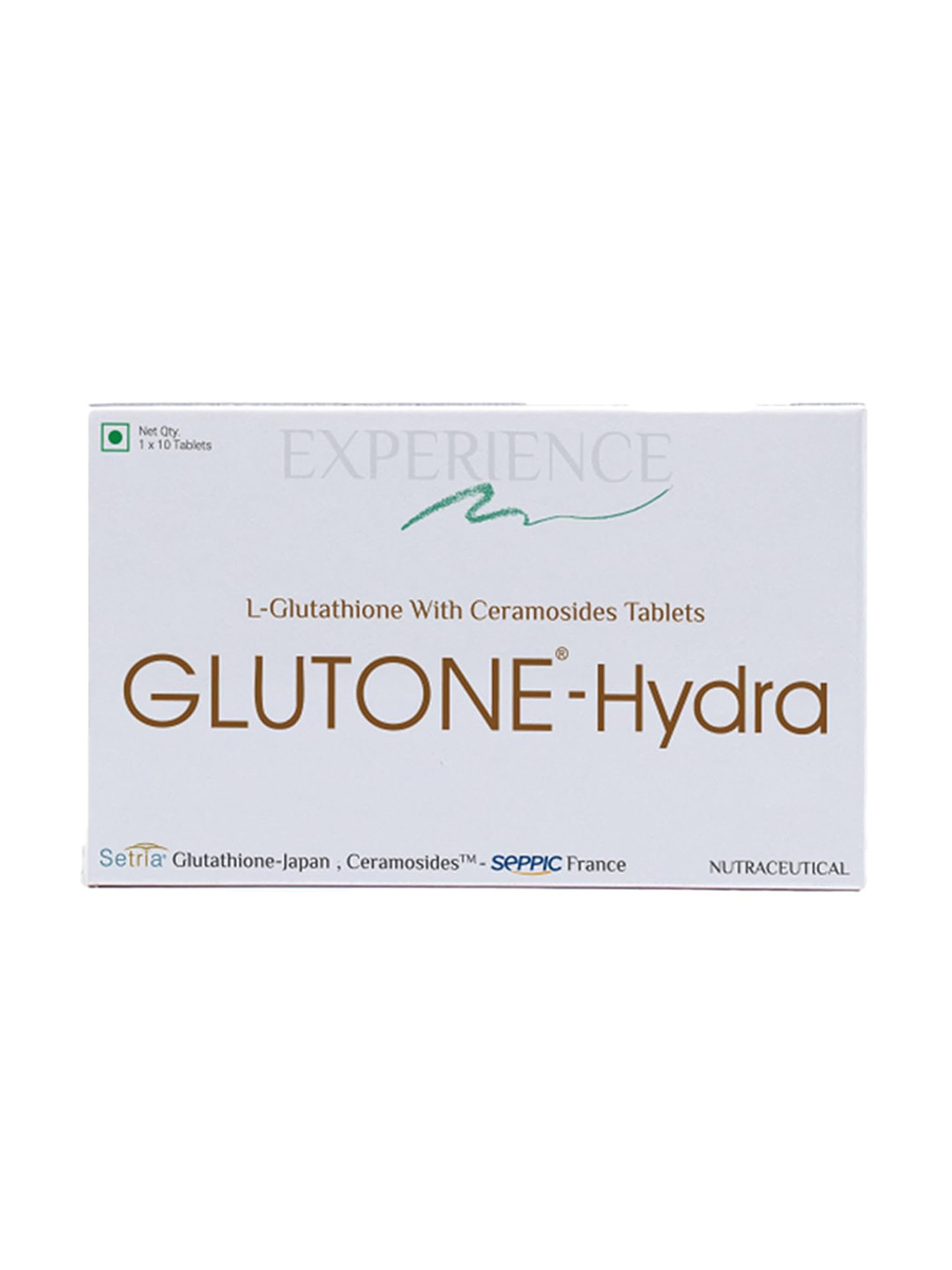 GLUTONE Hydra Glutathione with Ceramosides Tablets for Dry Skin - 10 Tablets