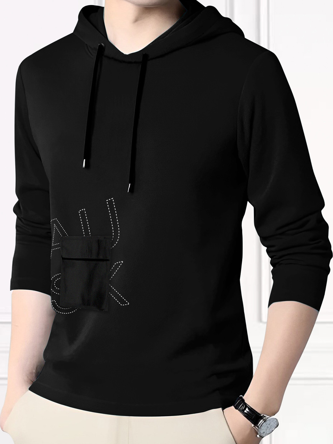 AUSK Front Printed Half Sleeve Round Neck Tshirt