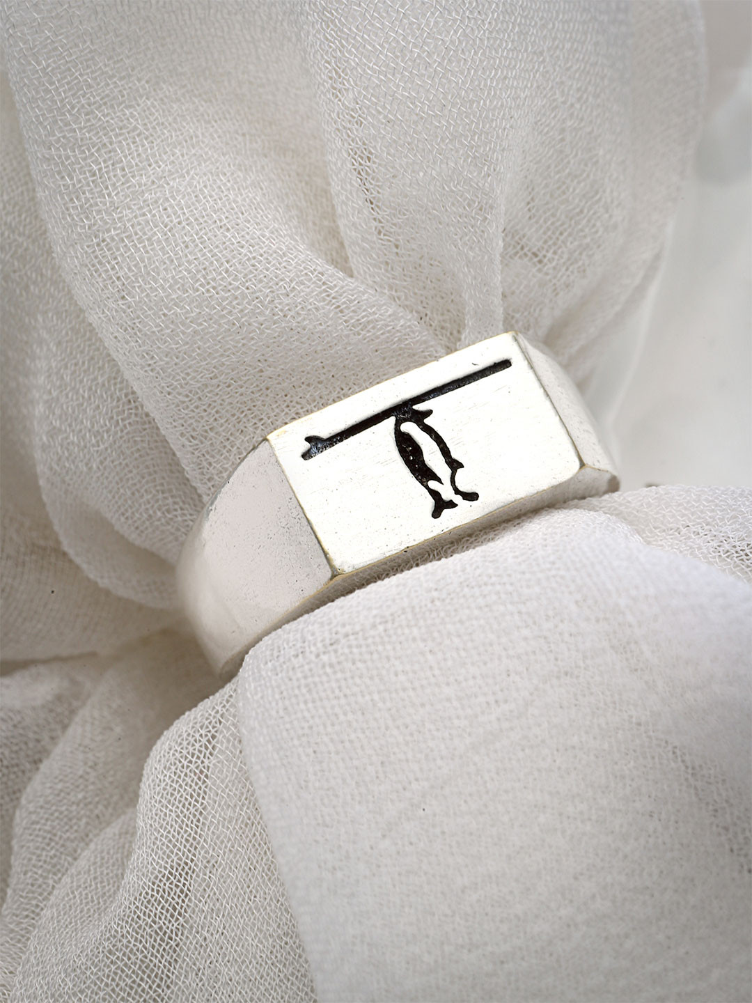 Sanjog Silver-Plated Penguin Animal Bird Design Adjustable Statement Ring