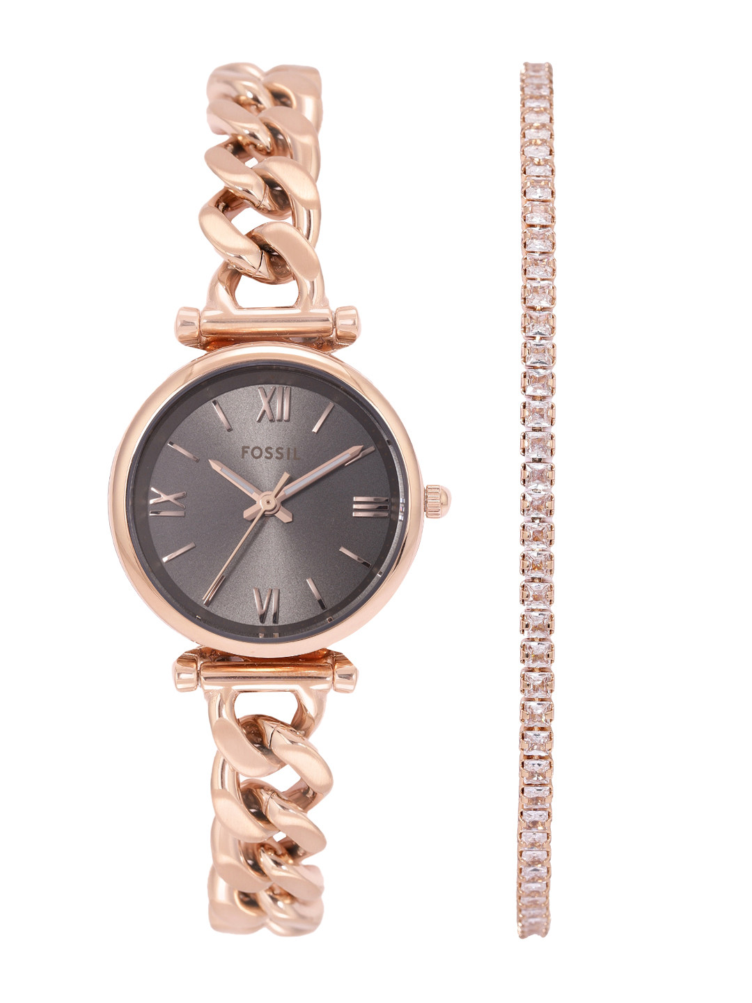 Fossil Carlie  Women Watch And Bracelete Gift Set ES5378SET