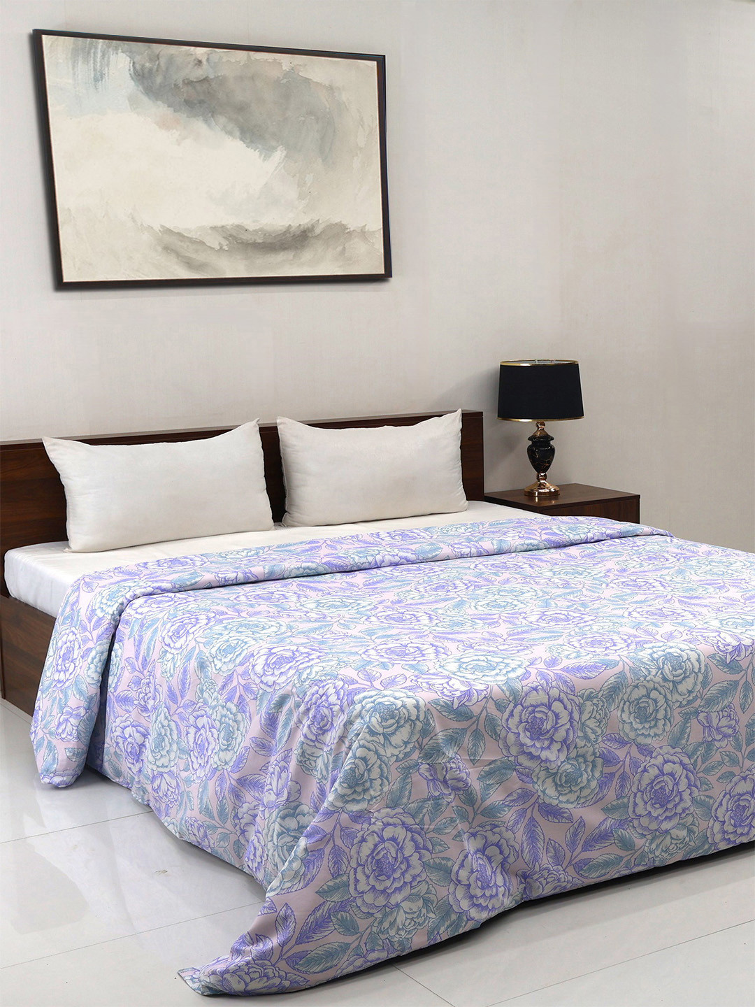 Bombay Dyeing Allure 144 TC 100% Cotton Lavender Double King Duvet Cover