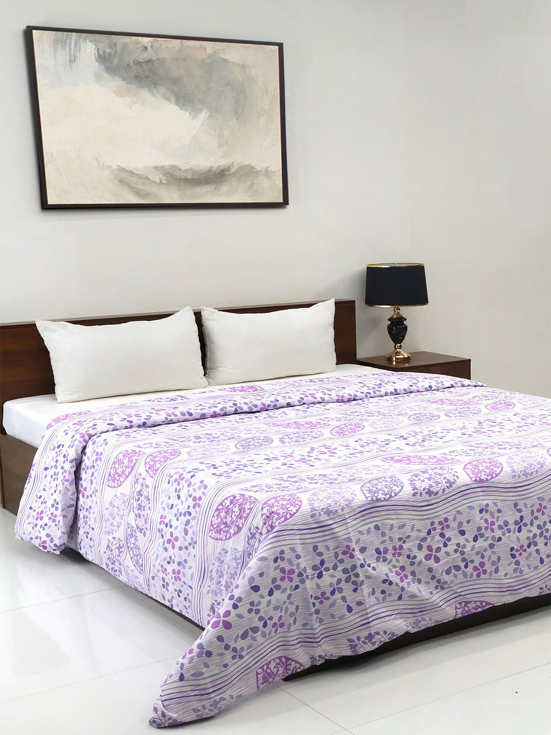 Bombay Dyeing Allure 144 TC 100% Cotton Peony Pink Double King Duvet Cover