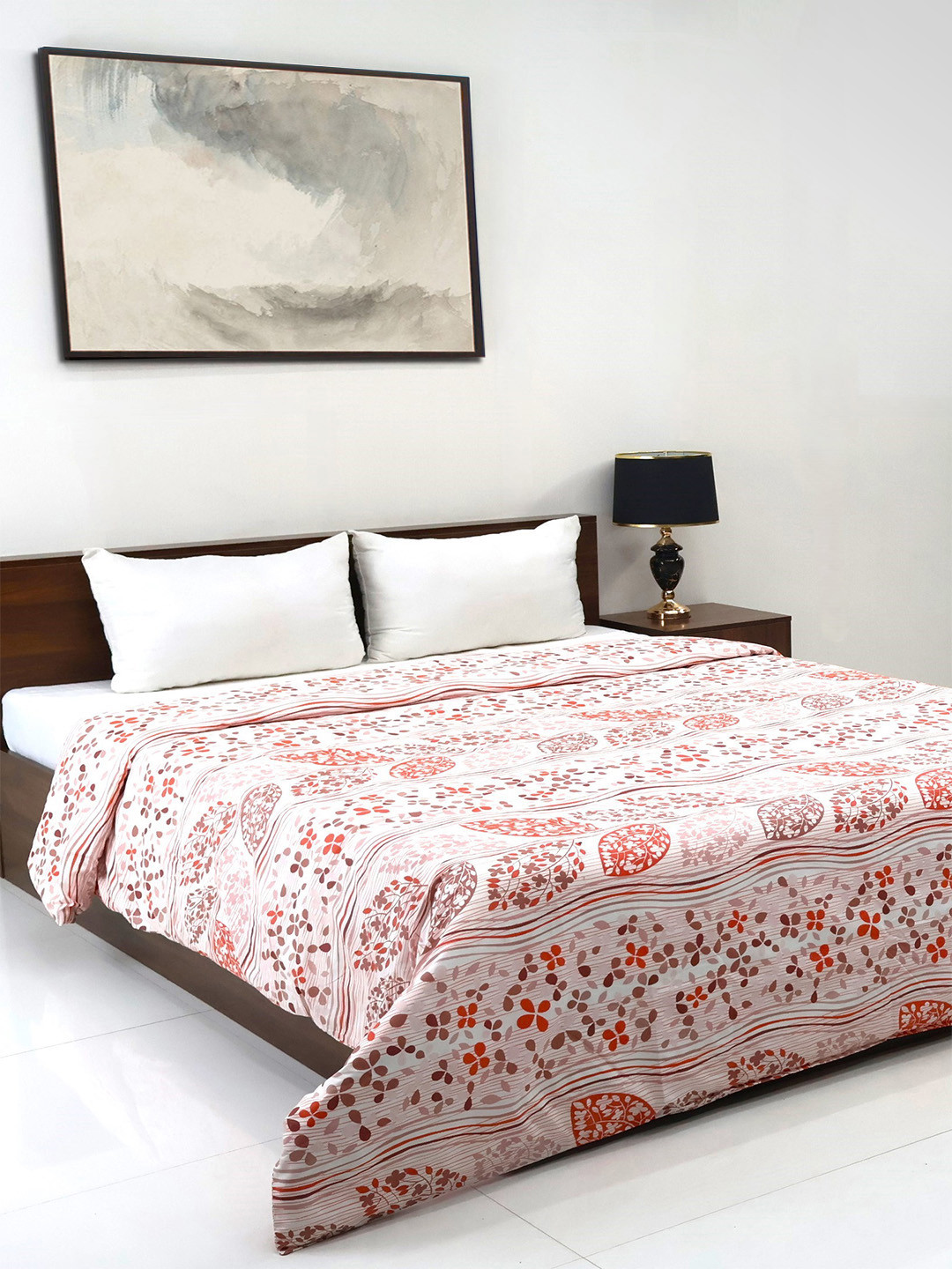 Bombay Dyeing Allure 144 TC 100% Cotton Carolina Orange Double King Duvet Cover